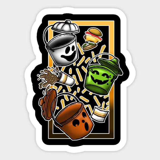 McFast Food Halloween Pails Sticker by BrianPower